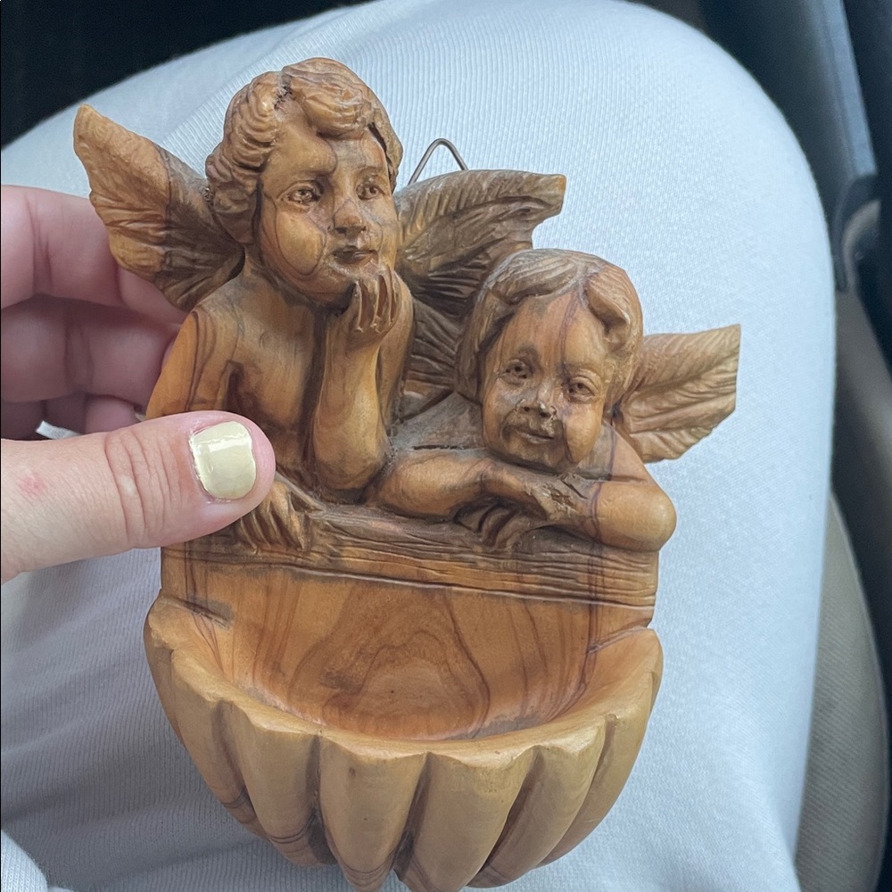 Handcrafted antique Wooden Angel Wall Decor
